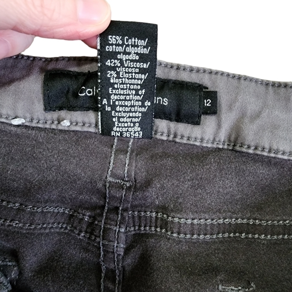 Calvin Klein Grey Slim Skinny Jeans - 12 - Picture 7 of 7